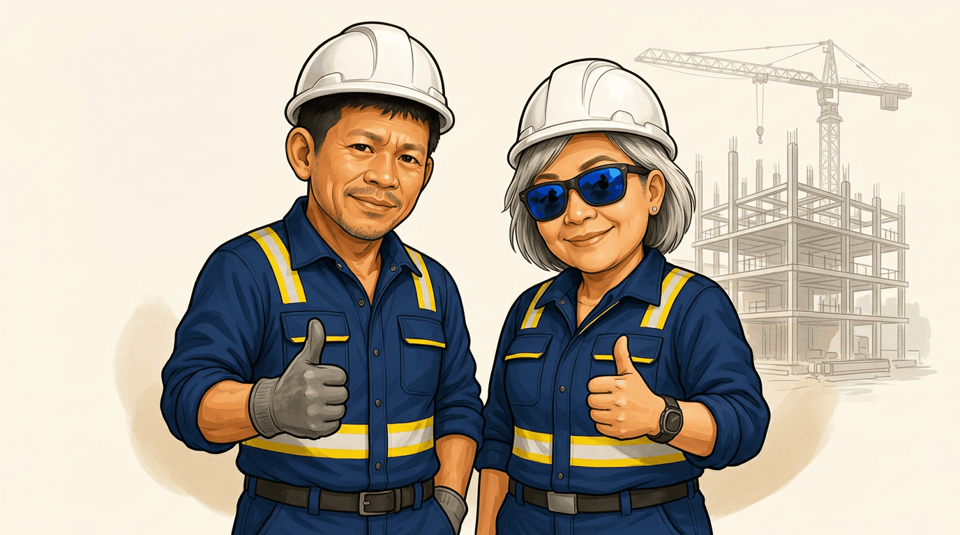 ภาพประกอบเจ้าของและทีมบริษัท แสงสาย คอนสตรัคชั่น จำกัด ที่ลงหน้างานร่วมกัน — เนื้อหาเรื่องบริษัทก่อสร้างสมุทรปราการ