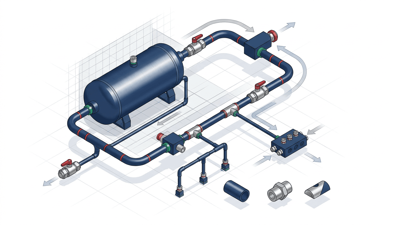 กราฟิก Technical Editorial สำหรับงานระบบลมอัดและ Air Compressorในเทพารักษ์ อำเภอเมืองสมุทรปราการ