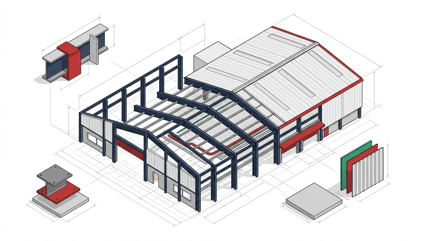 Technical Diagram สำหรับประเด็นที่ควรยืนยันในงานก่อสร้างโรงงาน อาคาร โกดัง
