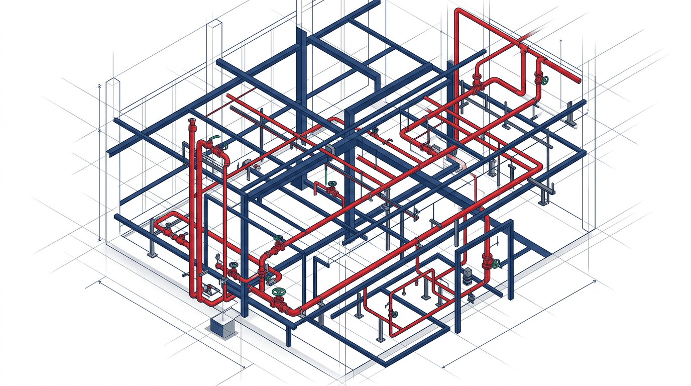 Technical Diagram สำหรับประเด็นที่ควรยืนยันในงานระบบดับเพลิงโรงงาน
