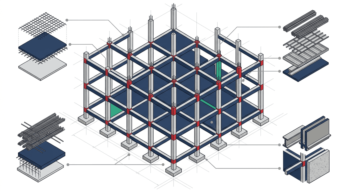 Technical Graphic อธิบายขอบเขตงานโครงสร้างและโยธา